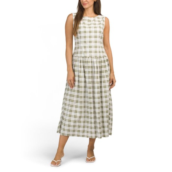 TULIP Green Button Down Sleeveless Maxi Dress - Picture 1 of 1